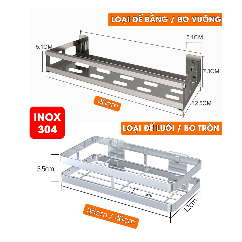 Kệ đựng gia vị inox + sơn tĩnh điện dán tường cho phòng bếp đa năng - không cần bắt vít, đục lỗ