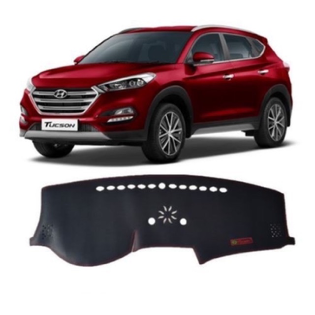 Thảm da taplo tucson hyundai được dập vân cacbon dày dặn có ảnh thật