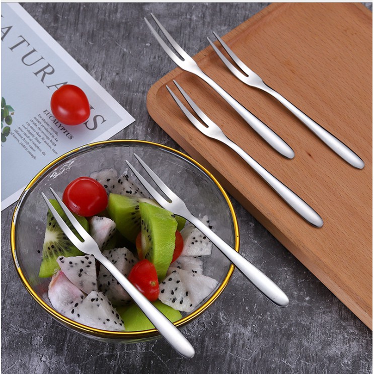 Combo  10 chiếc nĩa INOX 304 dùng ăn trái cây,bánh mứt