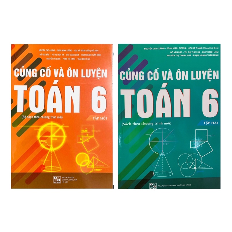 Sách – Combo Củng cố và ôn luyện Toán 6 (Tập 1 và Tập 2)