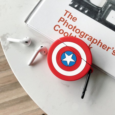 Case Airpod - Vỏ bọc tai nghe silicon Airpods 1 2 CAPTION AMERICAN  cho hộp sạc tai nghe Airpod 2 ĐỘI TRƯỞNG MỸ