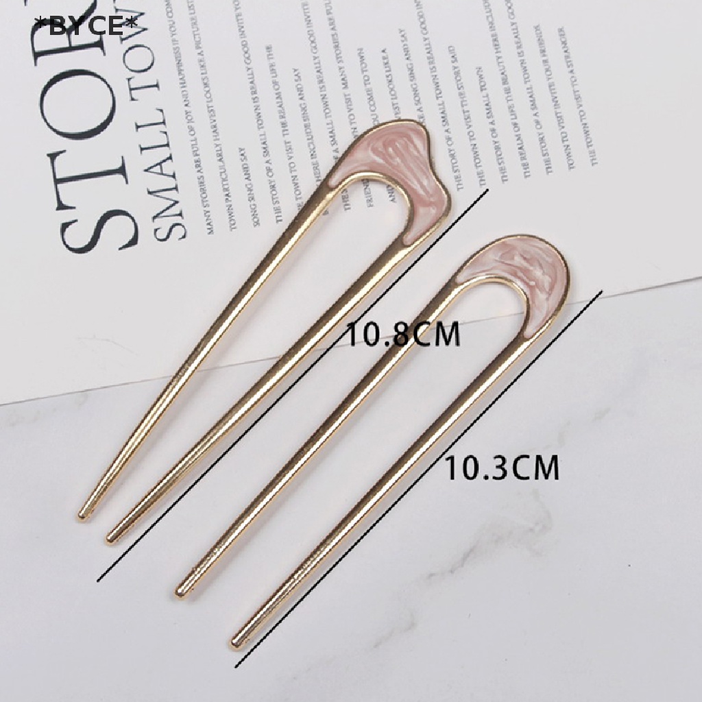 Trâm Cài Tóc Chữ U Tráng Men Thanh Lịch Cho Nữ Mới