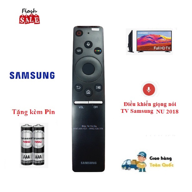 Remote Điều khiển tivi Samsung giọng nói NU2018 - Hàng chính hãng mới 100% Tặng kèm Pin