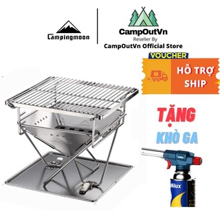 Bếp nướng cắm trại campingmoon campoutvn combo bếp nướng xminipro cắm trại dã ngoại bếp than A017