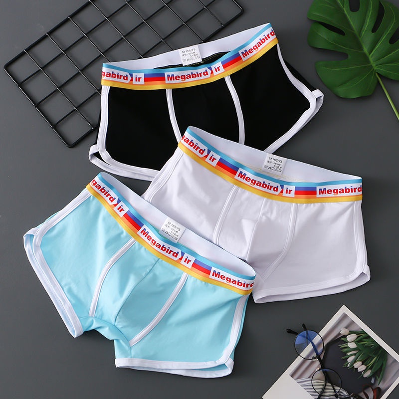 Quần Lót Boxer Cotton Thoáng Khí Co Giãn Thời Trang Hàn Quốc Cho Nam