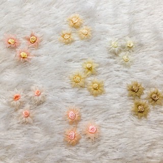 Bông voan hoa hướng dương 3D nhiều màu kết áo