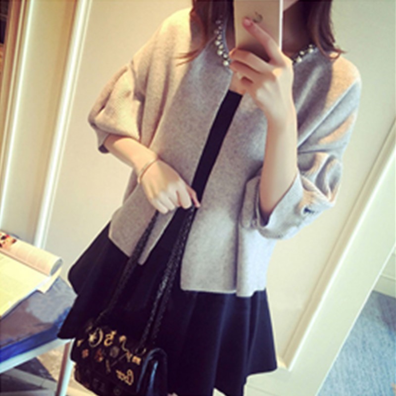 Áo khoác Cardigan tay phồng màu trơn thời trang cho nữ