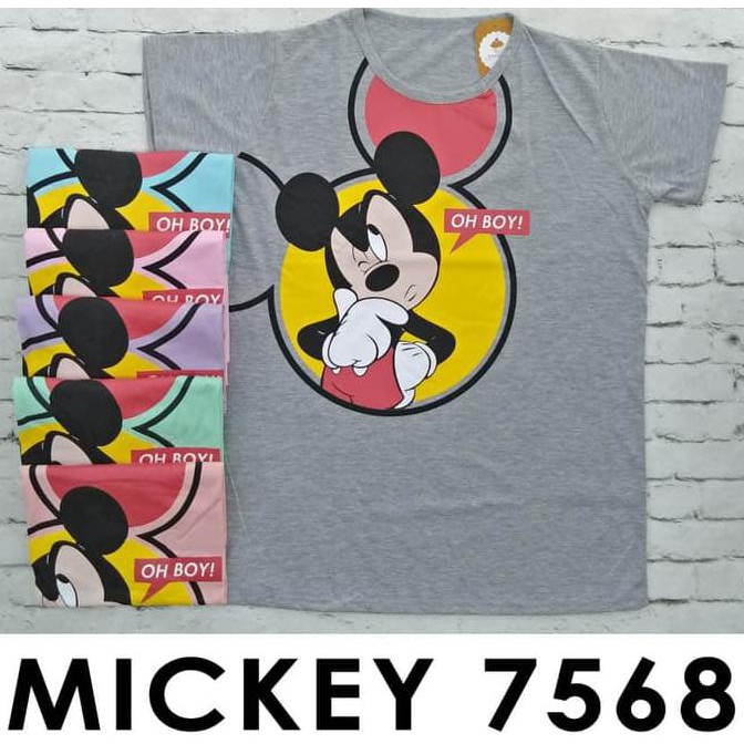 Áo Thun Nữ Tay Cánh Dơi In Hình Chuột Mickey Dễ Thương