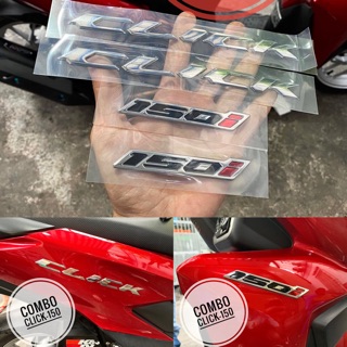 [FREE SHIP] Tem Click 150i Chữ Nổi Zin Chính Hãng Thailand 