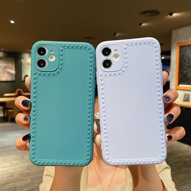 Ốp Cạnh Vuông Trơn  Dành Cho Iphone 12 12ProMax Mini Pro 11ProMax 11 Pro Xs Max Xr 7/8 Plus