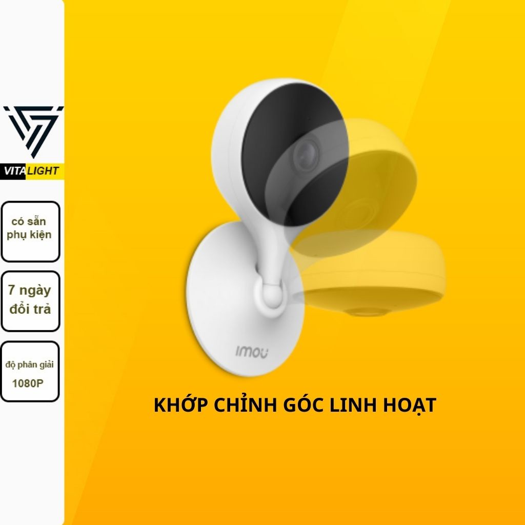 Camera wifi Cue2 báo động về điện thoại, tích hợp AI nhận diện người, độ phân giải full Hd, chính hãng imou VITALIGHT