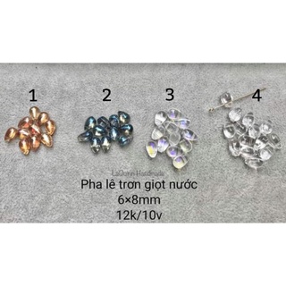 Pha lê trơn giọt nước - nguyên liệu trang sức handmade