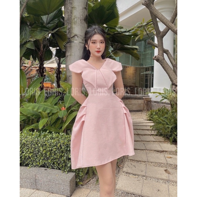 Đầm dự tiệc Dancer màu hồng cách điệu xinh xắn