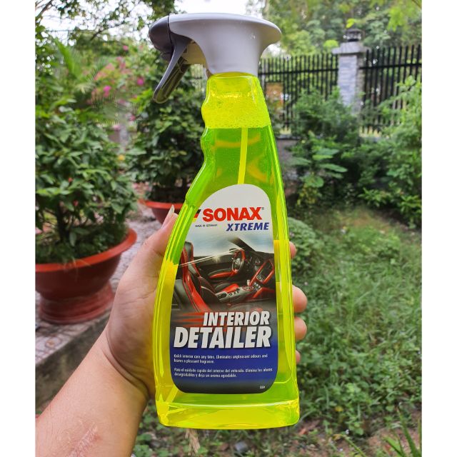 VỆ SINH NỘI THẤT &amp; DƯỠNG Khử Mùi TRONG ÔTÔ SONAX INTERIOR DETAILER ( Chai Màu Xanh Lá )