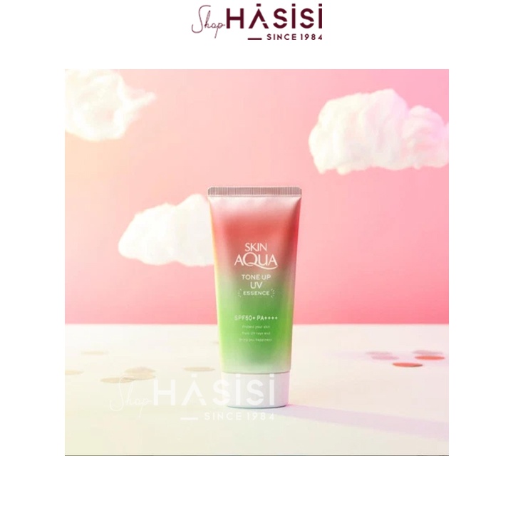 Kem Chống Nắng ROHTO - Skin Aqua Tone Up UV Essence Happiness Aura SPF50+/PA++++ 80g