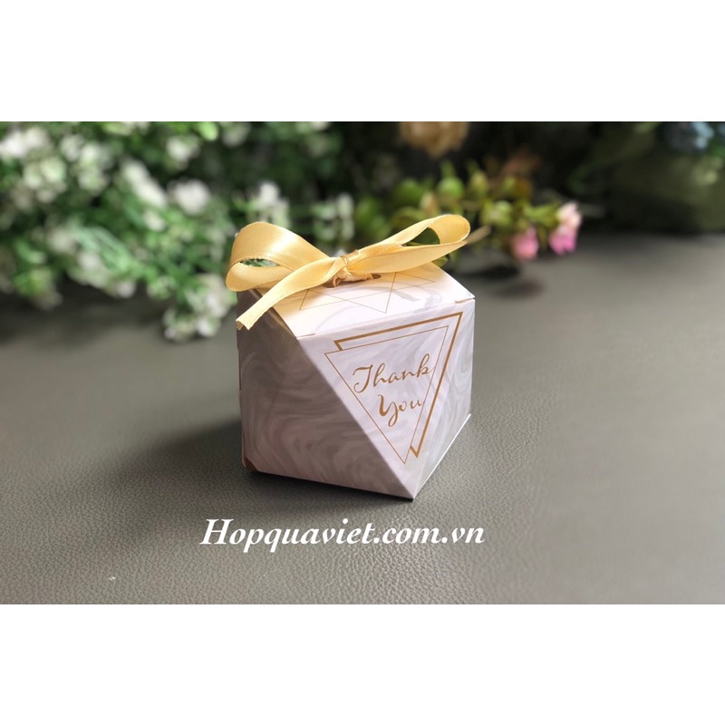 Set 50 hộp quà cưới thiết kế vân đá cực đẹp D1