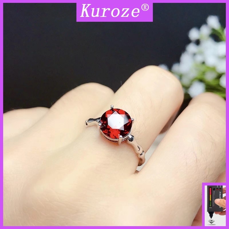 Nhẫn Hở Đính Đá Ruby Độc Đáo Thời Trang Cho Nữ
