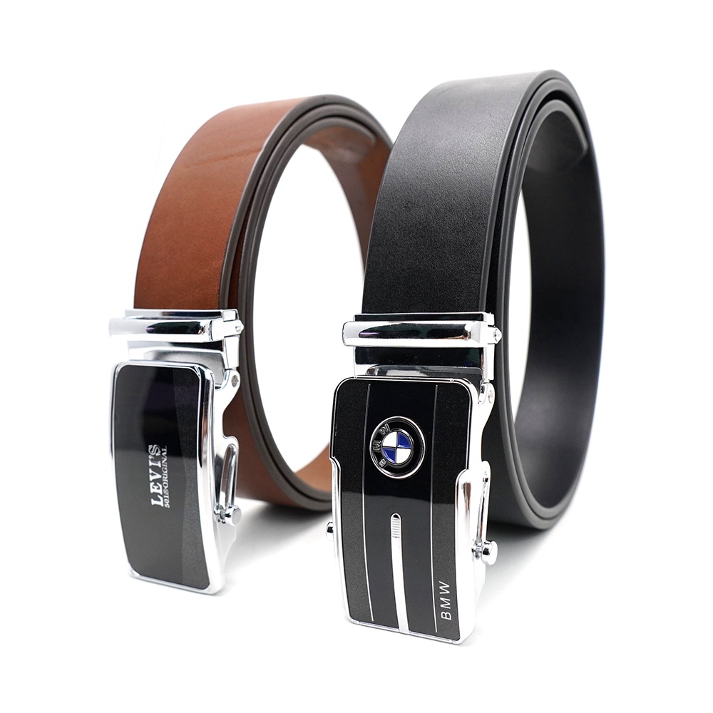 Thắt lưng nam da bò, dây lưng nam cao cấp mặt khóa lăn phủ kính sang trọng L4BT