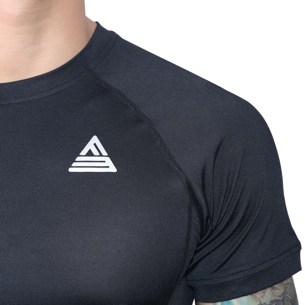 Áo thể thao nam Fitme Body Compression hỗ trợ tập gym, phông áo cổ tròn chất thun co giãn ôm body