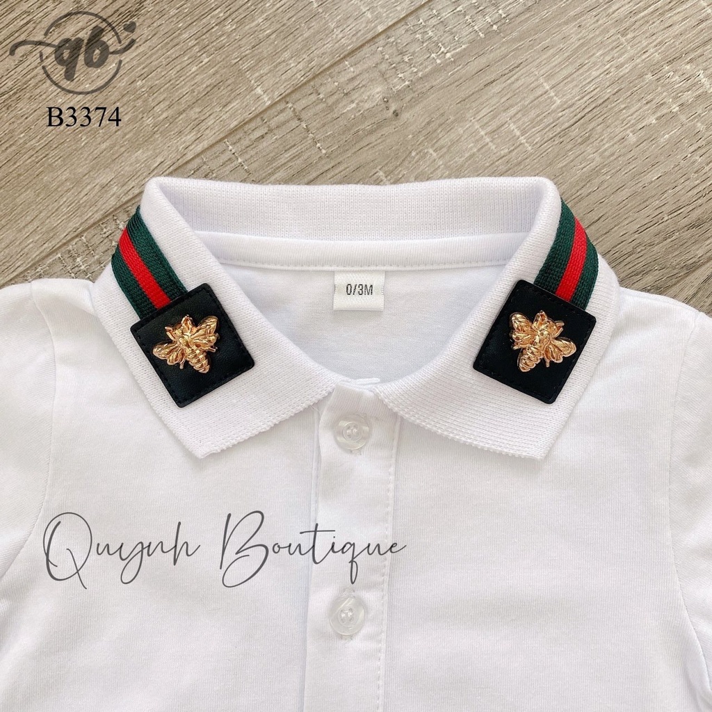 Body polo gucci kèm yếm Quần áo cho bé trai Quỳnh Boutique