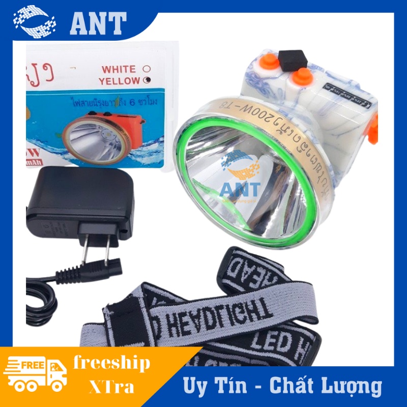 Đèn đội đầu thái siêu sáng chống nước T8 - 200w