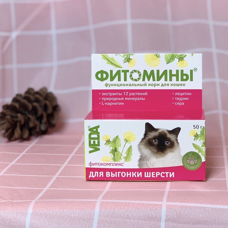 VEDA giúp tiêu búi lông, ổn định tiêu hoá cho mèo nhập Nga
