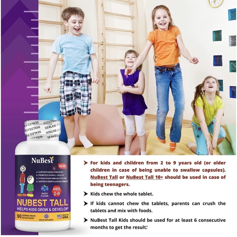 TPBVSK Hỗ Trợ Tăng Chiều Cao Của Mỹ NuBest Tall Kids 90 viên USA