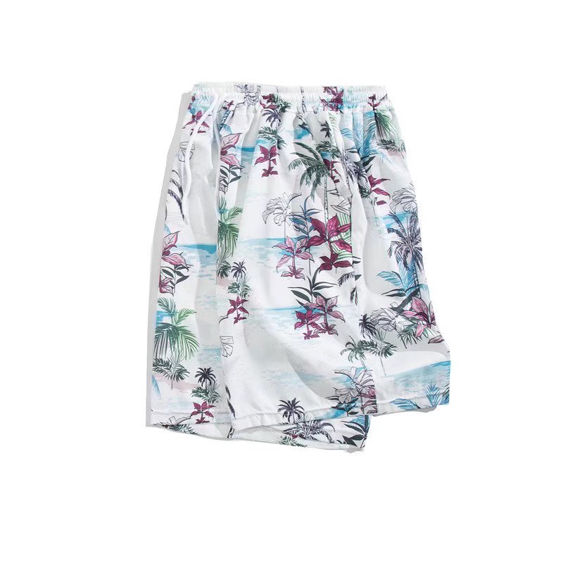 Quần short đi biển IELGY eo co giãn phong cách Hawaii cho nam giới