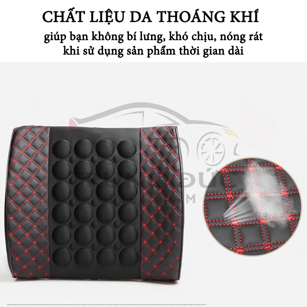 Gối tựa lưng massage TRUNGDUCVN trên xe ô tô , xe hơi - ghế văn phòng chống đau mỏi lưng