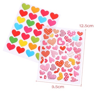 Sticker trang trí hình trái tim dán sổ, đánh dấu