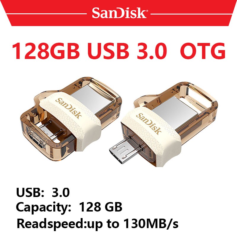 Ổ Cứng Ngoài Sandisk Ultra Dual Drive M3.0 128gb Usb 3.0 Otg