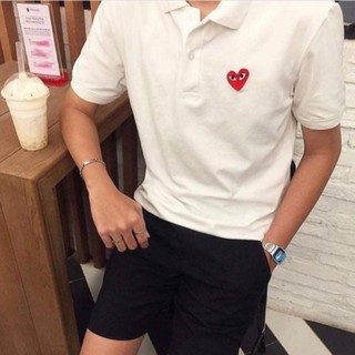 Áo polo tim cdg - áo thun cổ bẻ trái tim siêu hot