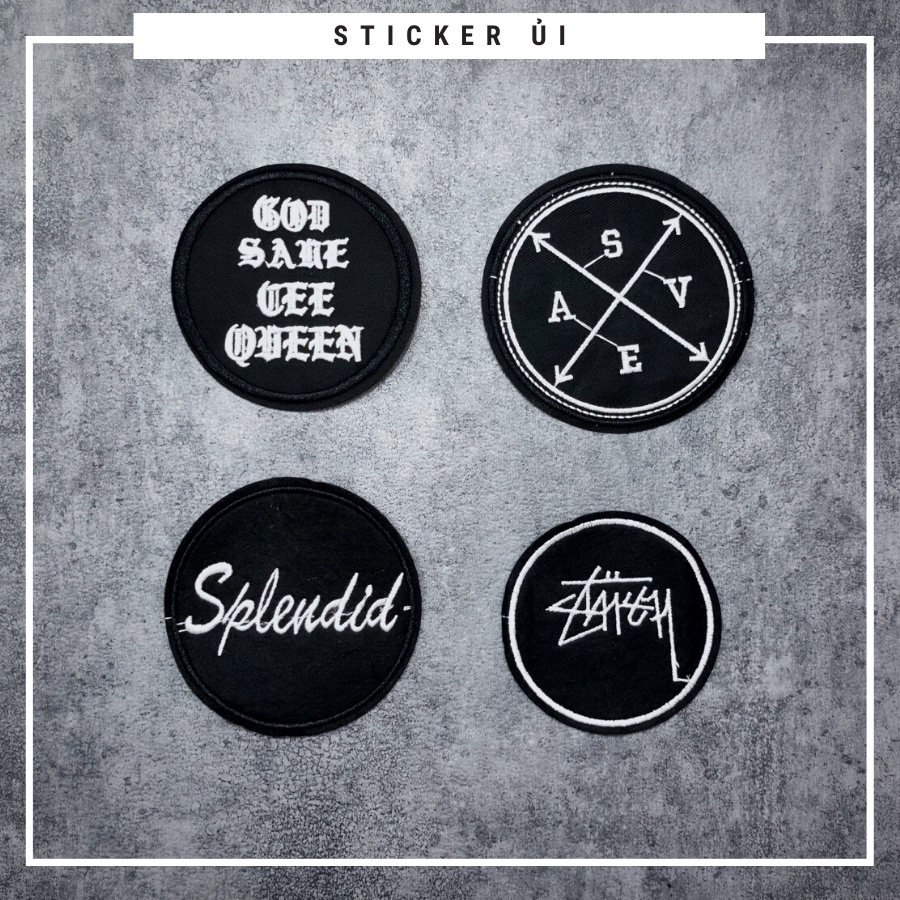 Sticker ủi quần áo cao cấp CÓ SẴN KEO ỦI,sticker path dán quần áo dùng làm miếng vá Quần Áo,vá áo phao,trang trí quần áo