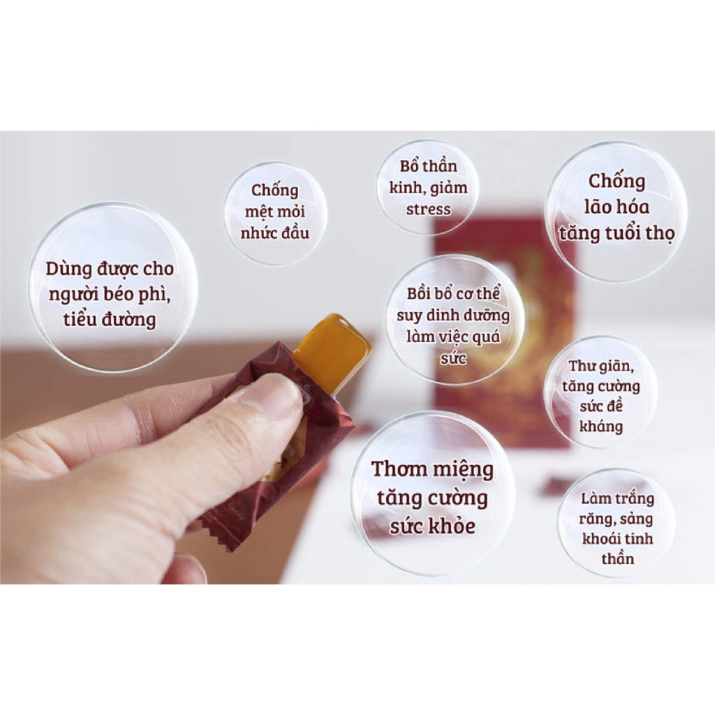 Kẹo Sâm Hàn Quốc Red Ginseng Không Đường Túi 500Gr