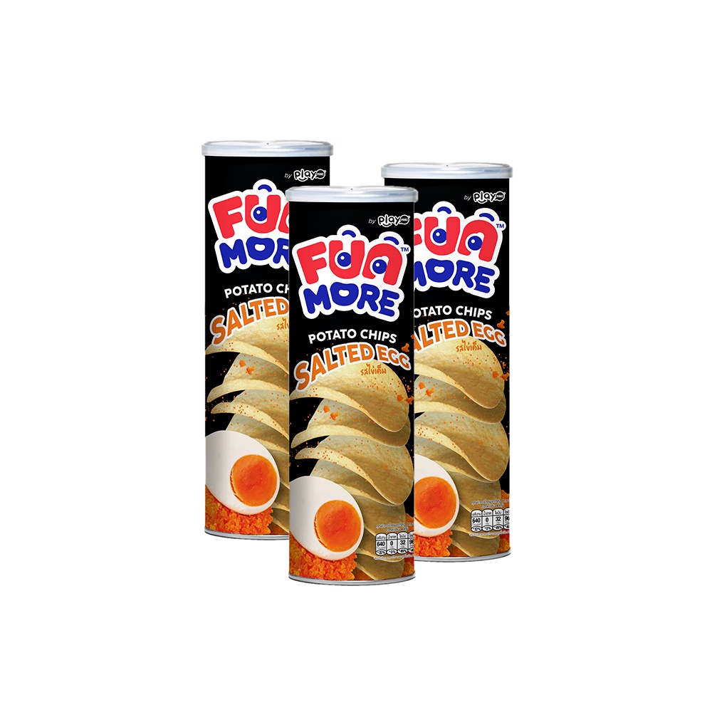 3 lon snack khoai tây chiên vị trứng muối, tôm yum, bơ mật ong Funmore 130g ,Qtrade