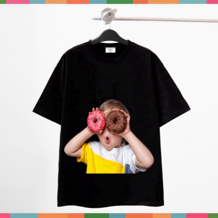 Áo thun ADLV Baby face Donut, kiểu dáng unisex, cotton dày dặn, cộc tay cổ tròn trend hè 2022 | BigBuy360 - bigbuy360.vn