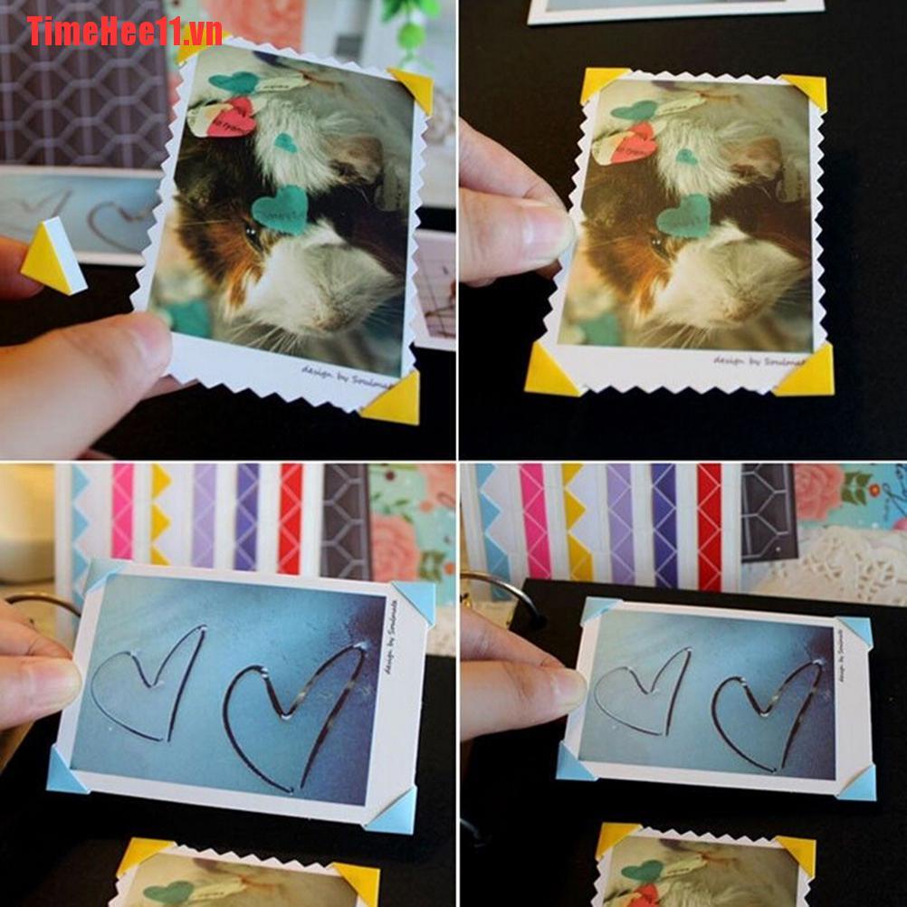 【TimeHee11】1sheet/102pcs  Self-adhesive Photo Corner Stickers scrapbook albu