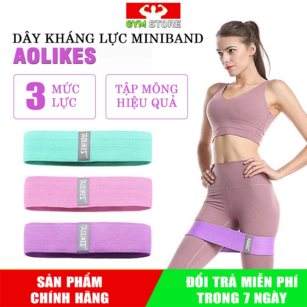 Dây Kháng Lực Tập Mông ⚡FREESHIP⚡ Dây đàn hồi kháng lực MiniBand Tập Mông Aolikes