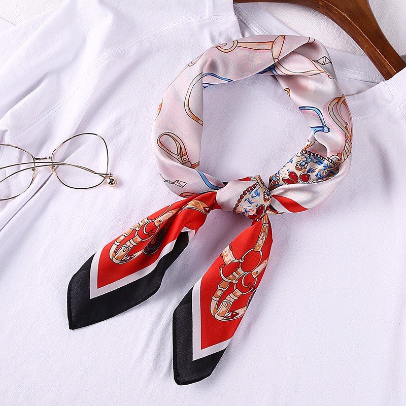 Khăn bandana quấn làm áo Blackpink cao cấp 70 70x70cm turban lụa vuông quàng cổ quấn tóc nữ đẹp