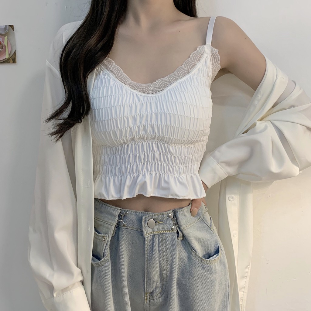 Áo Bra 2 Dây ⭐FREESHIP⭐ Bra Cotton Xòe Nhẹ - Áo Ngực Không Gọng Dáng Dài 884