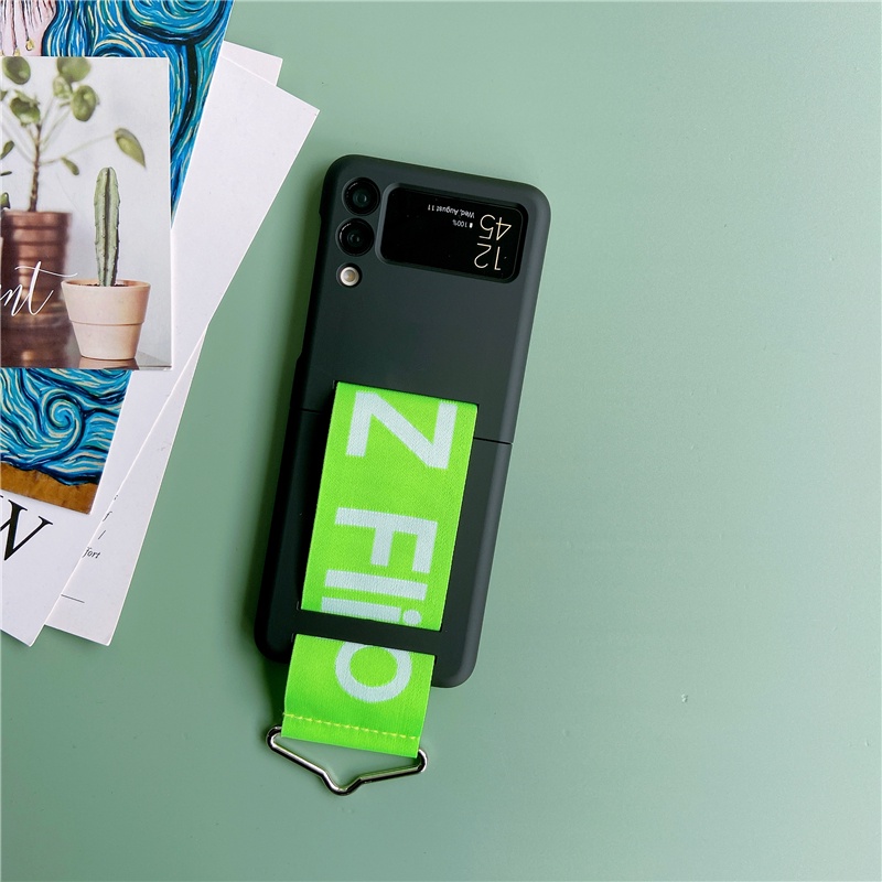 Ốp lưng Z Flip 4  flip 3 Điện Thoại PC Cứng Chống Va Chạm Có Quai Cầm Tay Kiêm Giá Đỡ Cho Samsung Z Flip 4 Flip3 ốp z flip 3