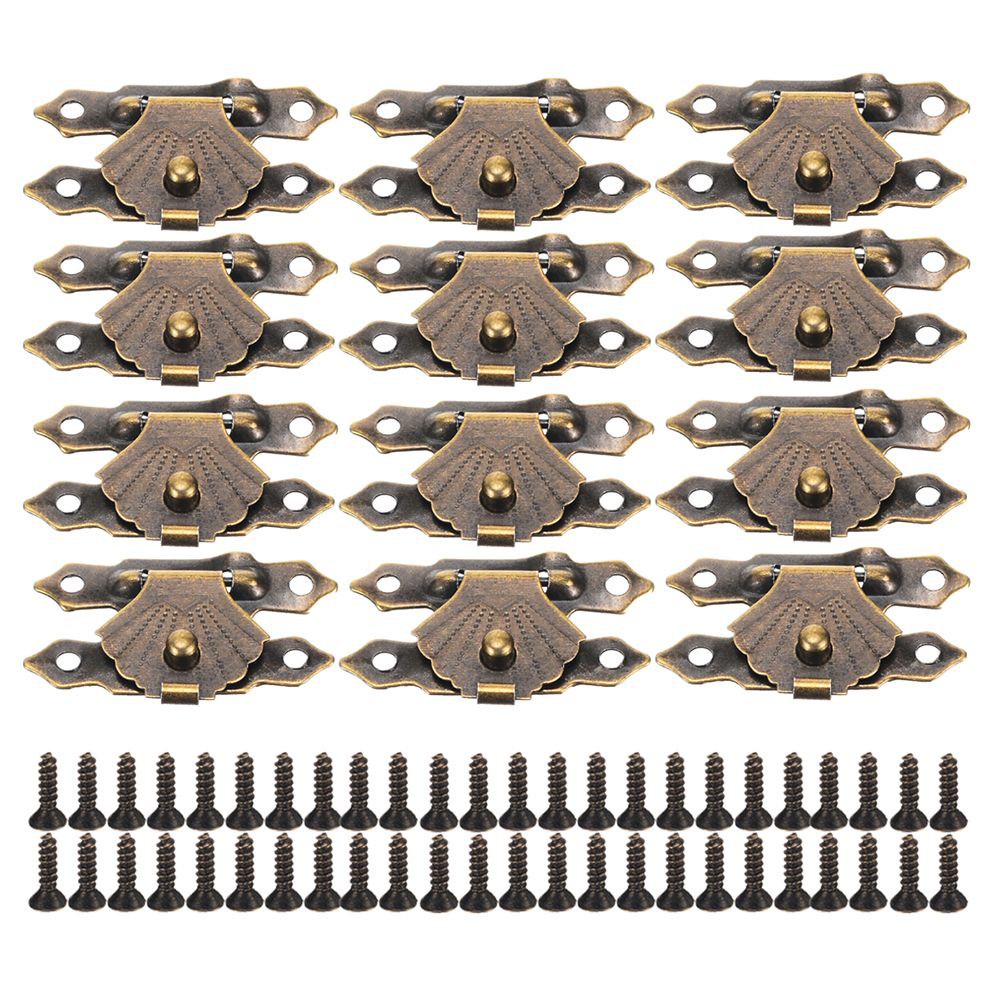 Set 12 Khóa Hộp Gỗ Mini Bằng Đồng Thau Nhiều Màu Sắc