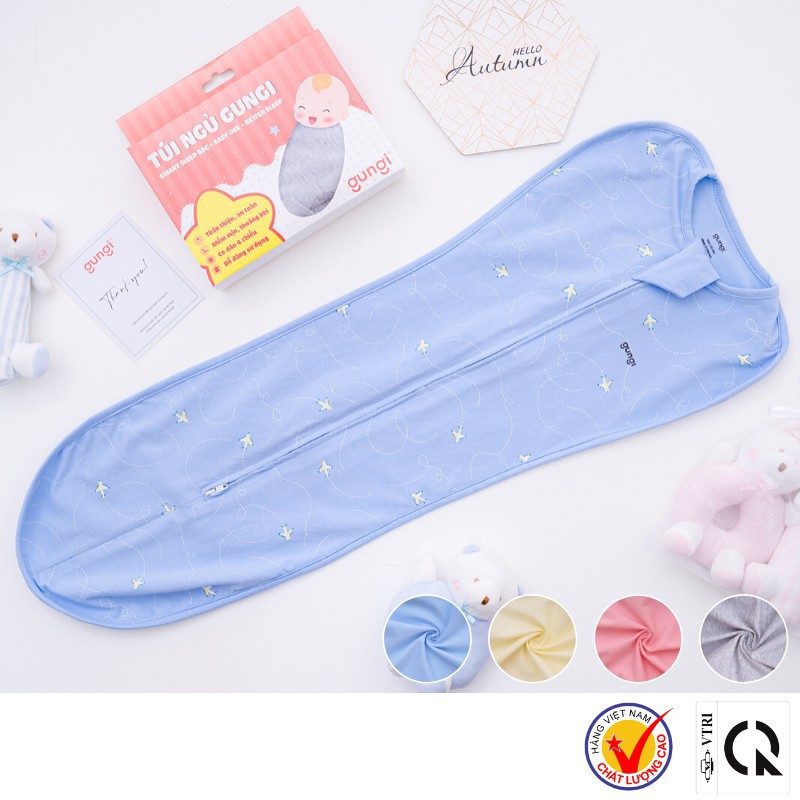 SET 2 túi ngủ chống giật mình GUNGI Infant Breezy cho bé ngủ ngon giấc