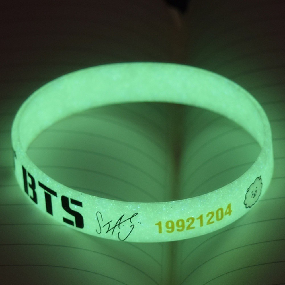 Vòng đeo tay silicon kiểu dáng thời trang phong cách KPOP BTS Bangtan Boys