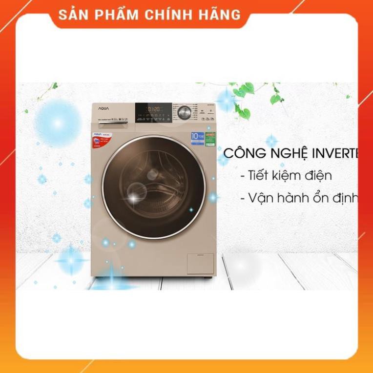 Máy giặt Aqua cửa ngang 8.5 kg màu vàng kim AQD-DD850A.N - ( Chỉ giao khu vực HCM )