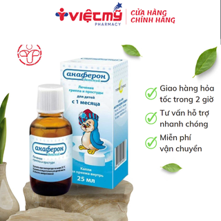 Siro Anaferon chim cánh cụt của Nga giúp tăng sức đề kháng 25ml Việt Mỹ