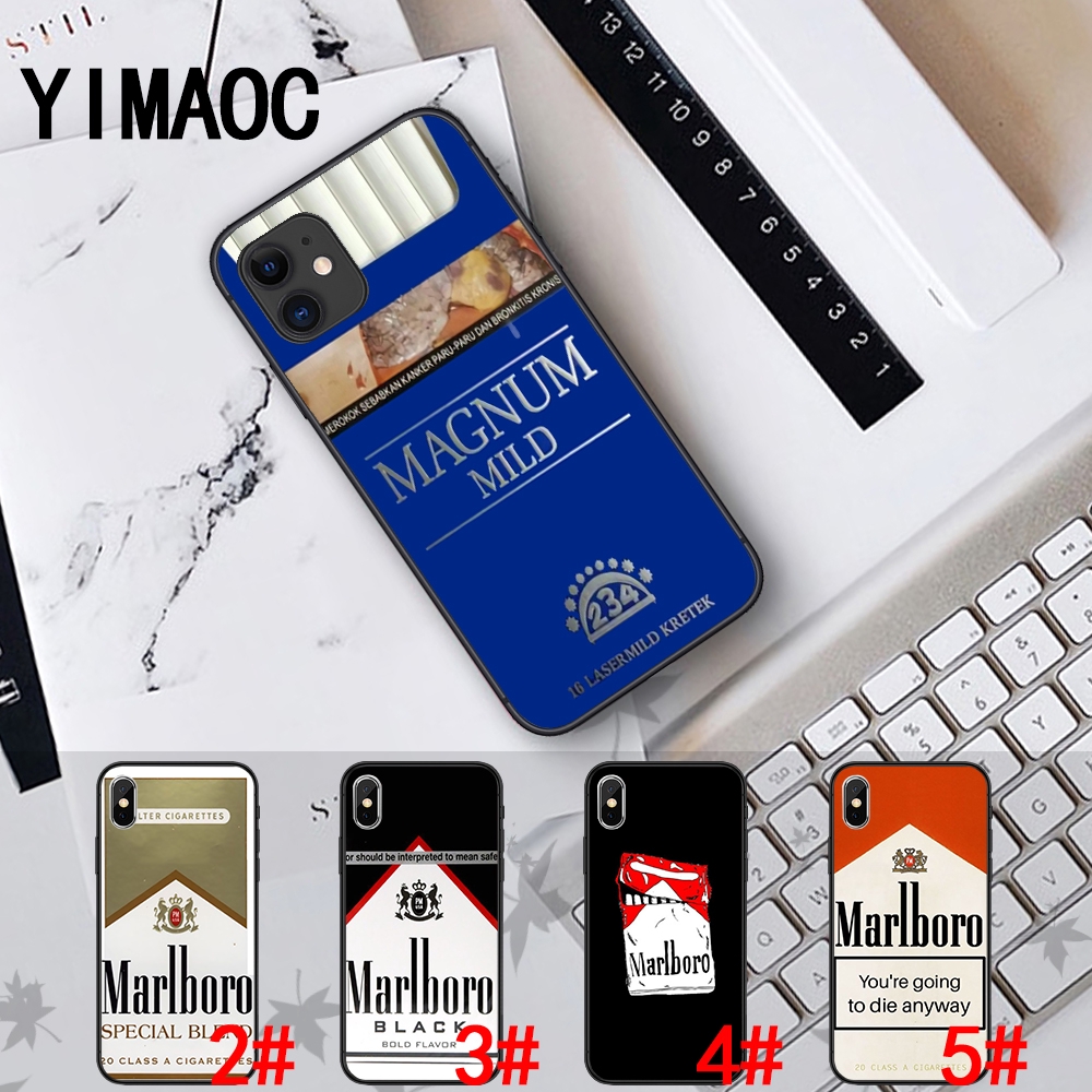 Ốp điện thoại in hình thuốc Marlboro 205C cho iPhone XS Max XR X 11 Pro 7 8 6 6S Plus