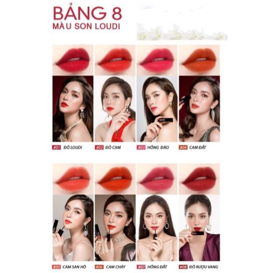 SON KEM LOUDI _8 MÀU_CHỌN MÀU VÀO CHAT VỚI SHOP