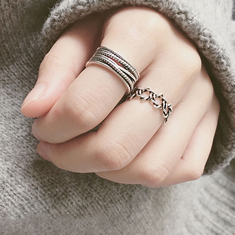 Nhẫn Đeo Tay Đính Đá Phong Cách Retro Cho Nữ