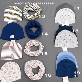 [AITH] Set mũ khăn cotton len mỏng H&M Auth